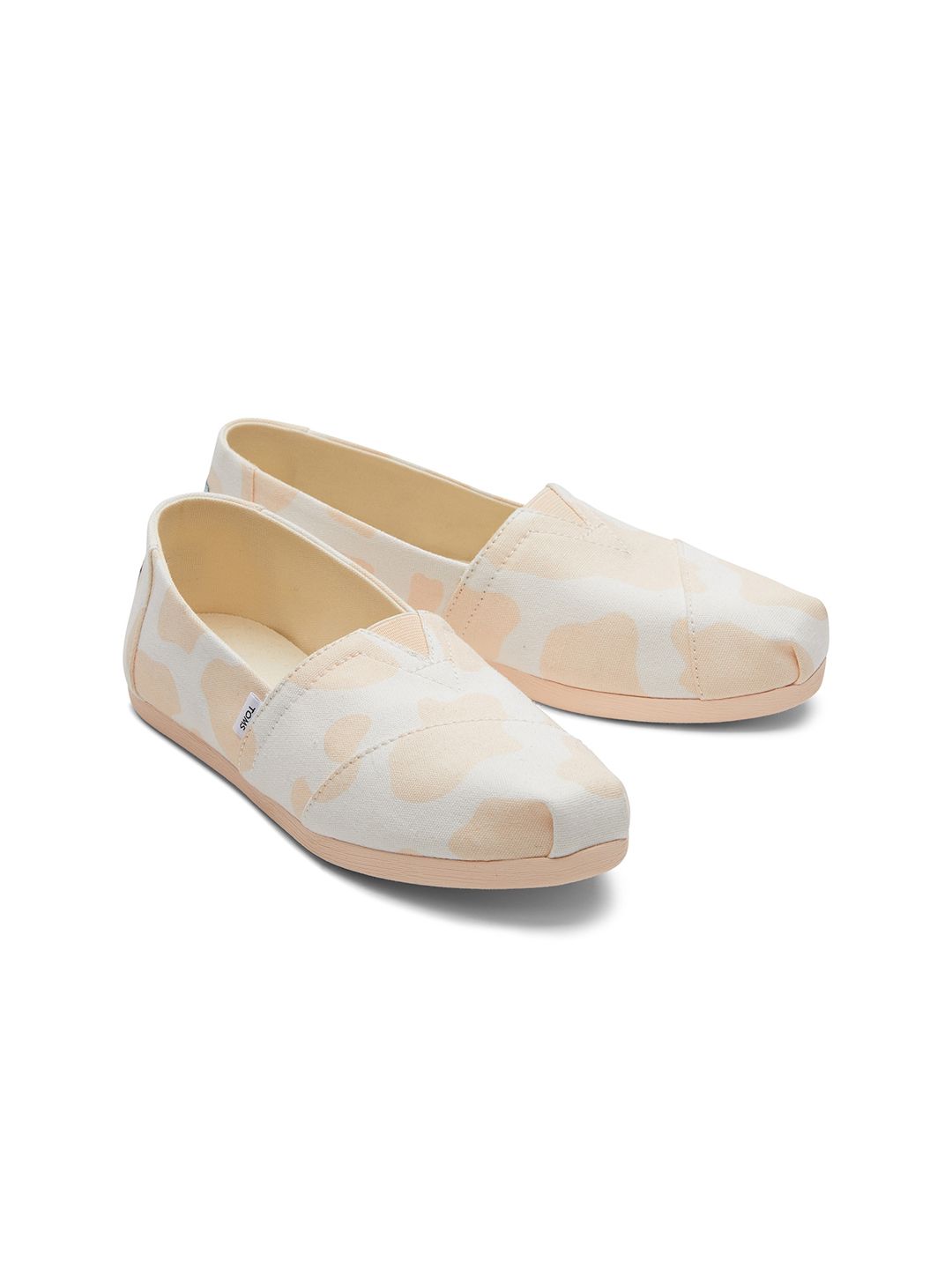 TOMS Women Orange Alpargata Cloudbound Light Peach Cow Printed Slip-On Sneakers Price in India