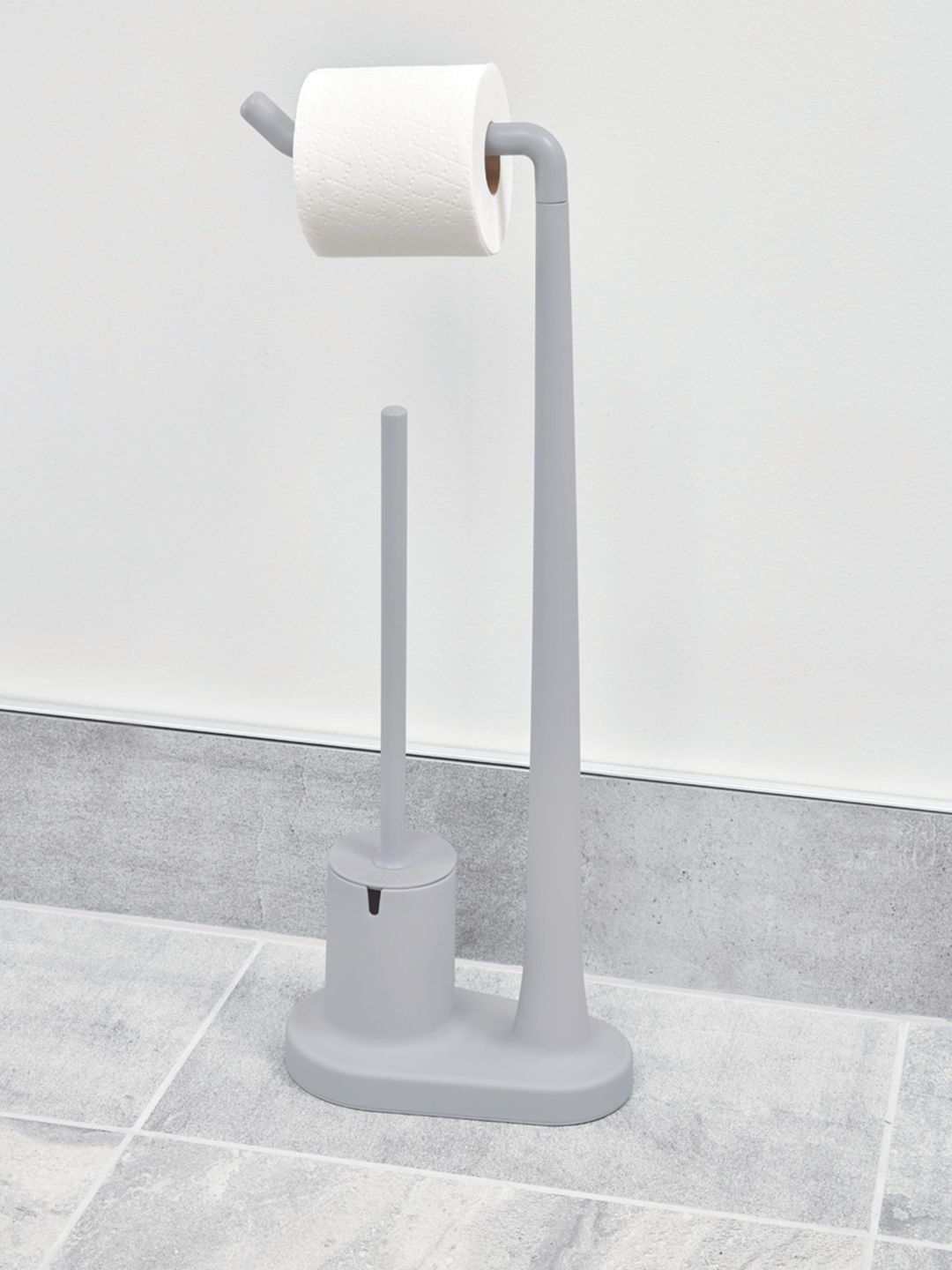 INTERDESIGN Grey Toilet Paper Stand & Bowl Brush Set Price in India