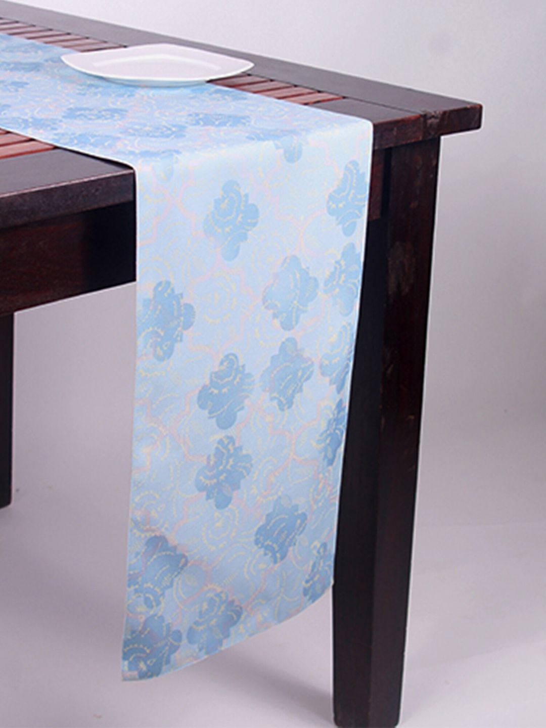 ZEBA Blue & White Jaipur Printed Table Runners Price in India