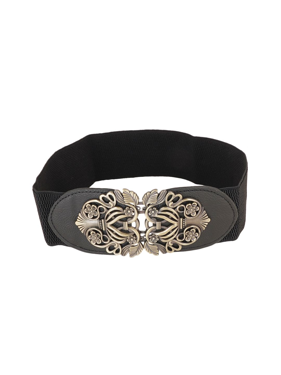 Style Shoes Women Black Embellished Stretchable Belt Price in India