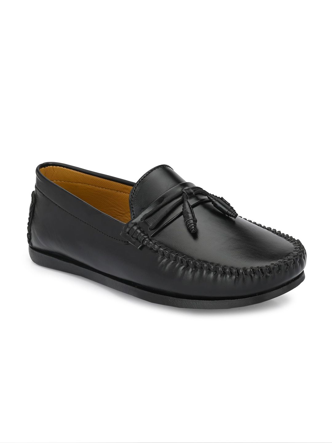 John Karsun Men Black Synthetic Leather Loafers