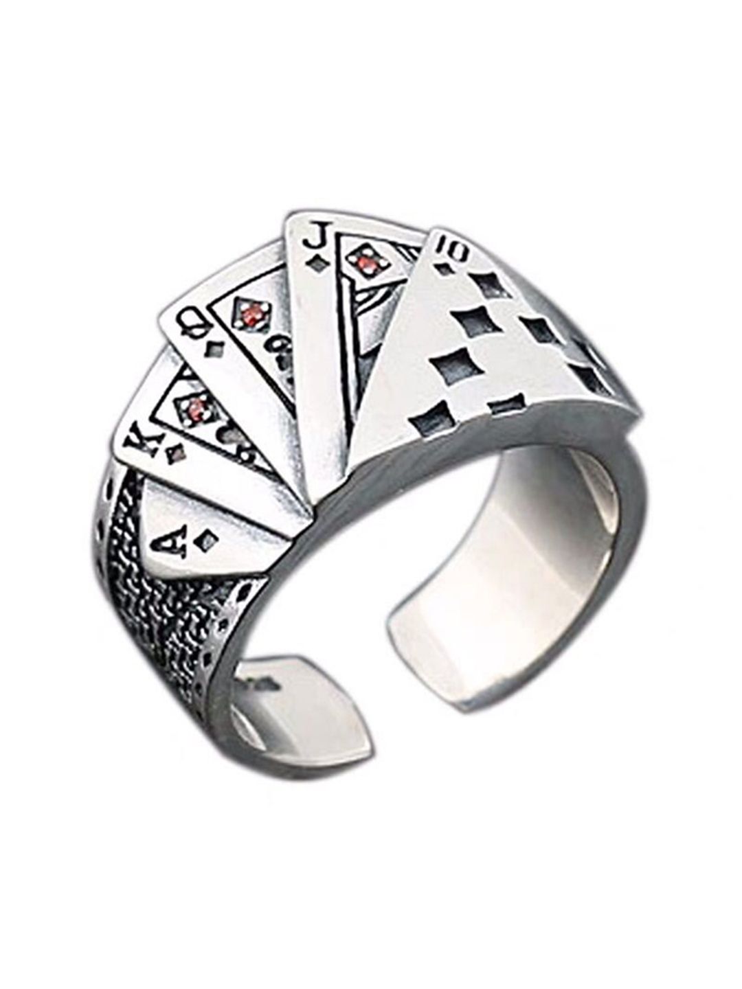 Sarvda Silver-Plated Adjustable Finger Ring Price in India