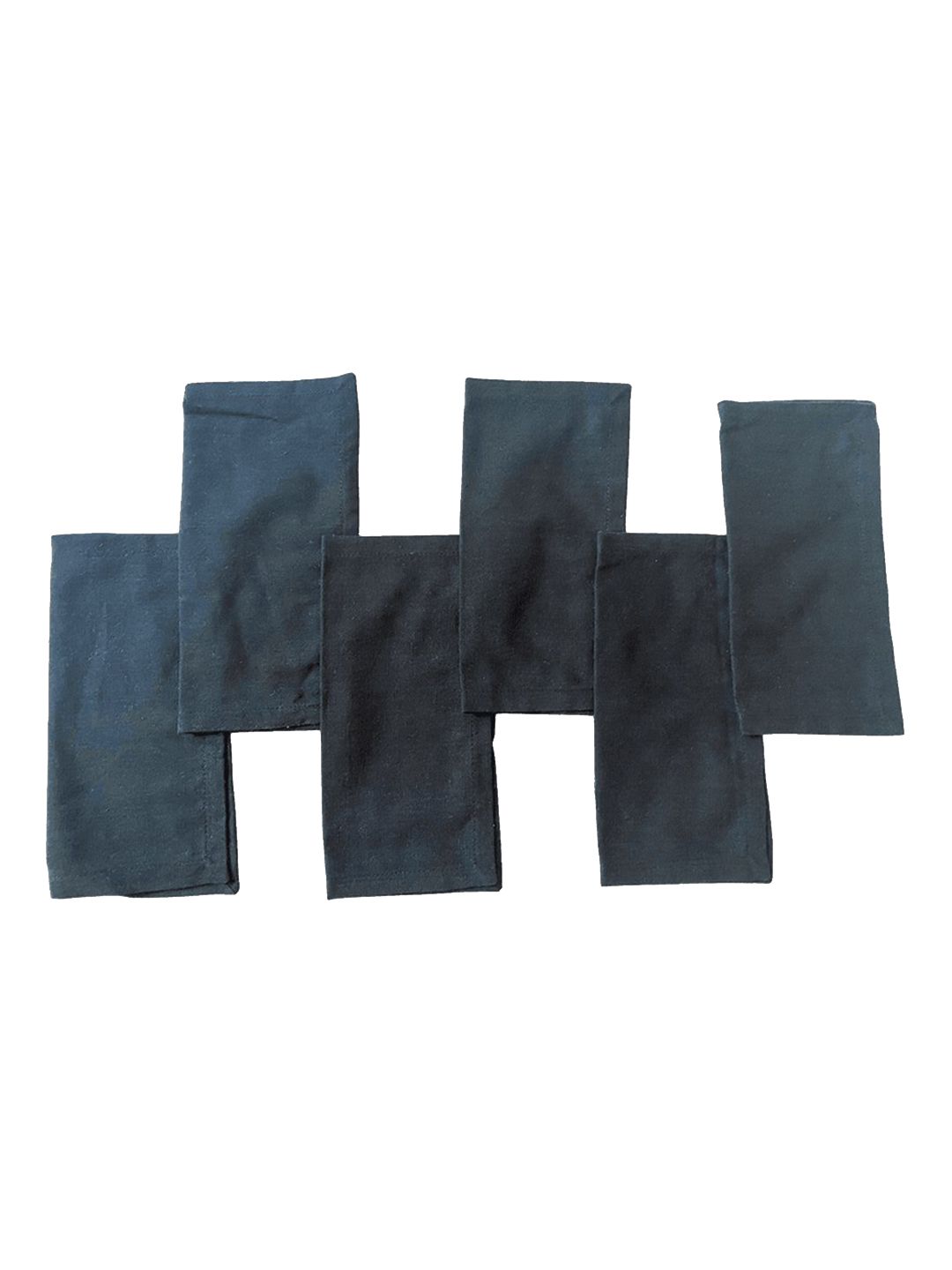 Lushomes Set of 6 Black Solid Cotton Table Napkins Price in India