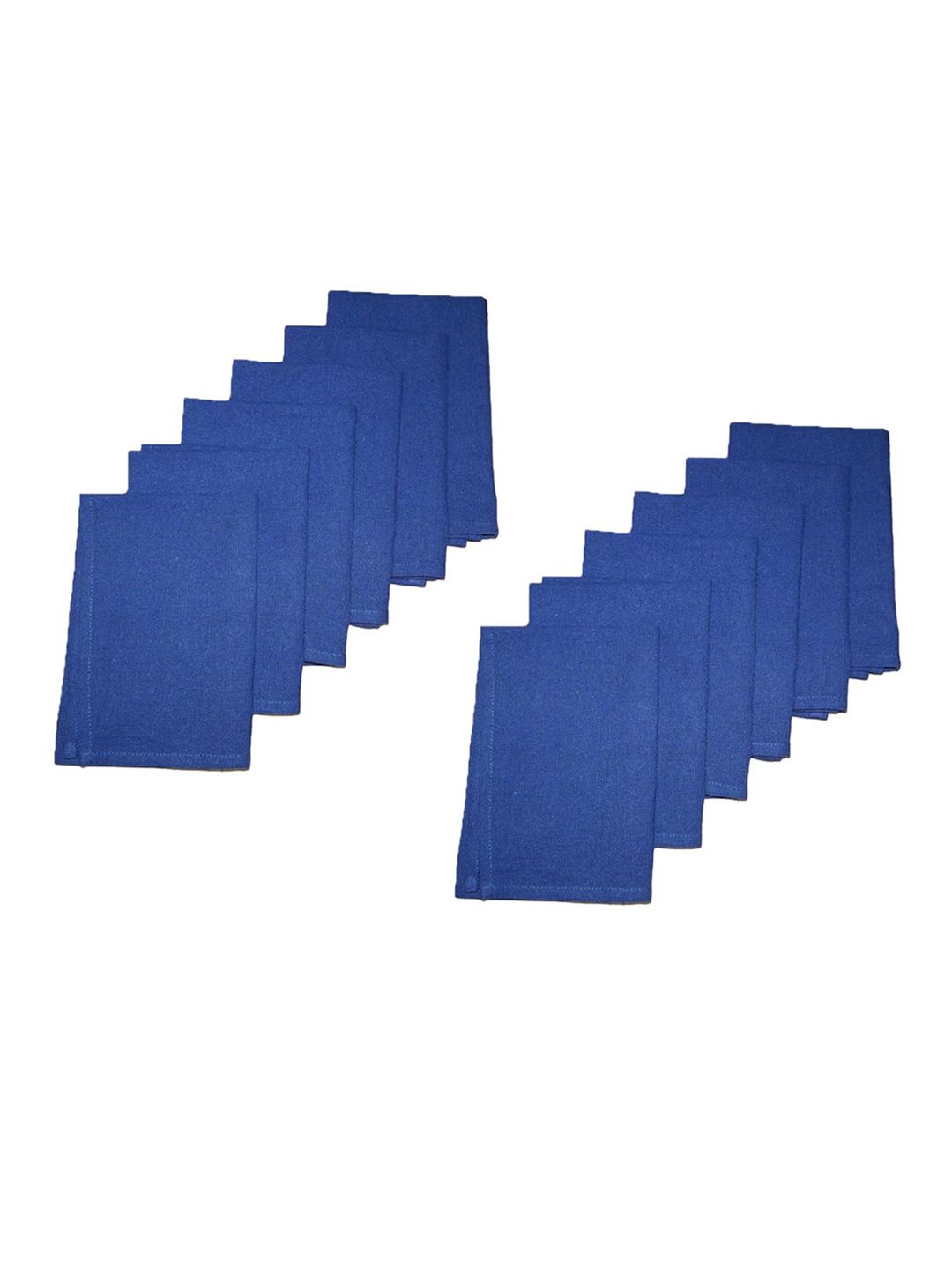 Lushomes Pack Of 12 Blue Cloth Kitchen Table Napkins Price in India