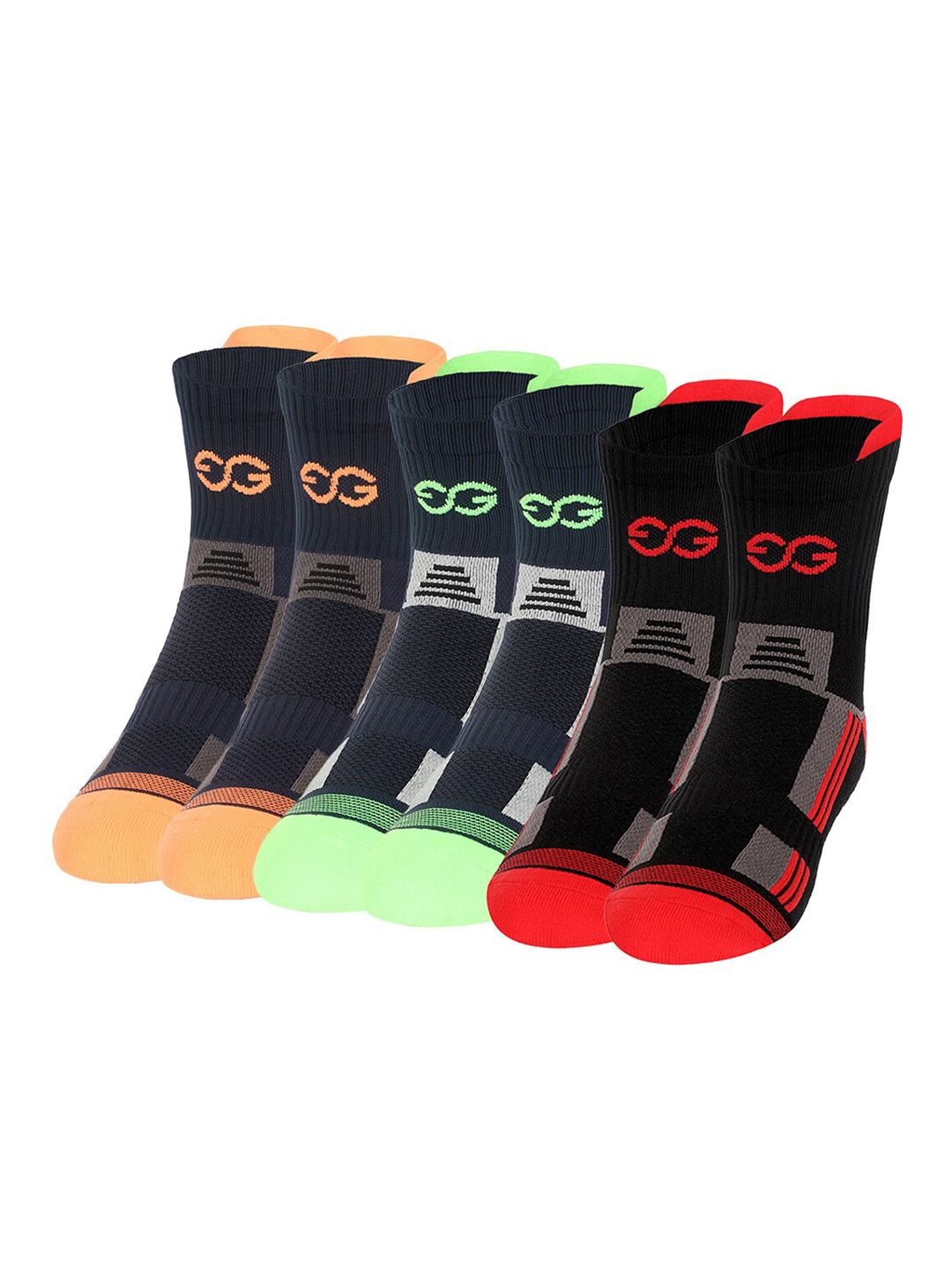 SuperGear Men Marathon Running Pack of 3 Ankle Length Cotton Sports Socks