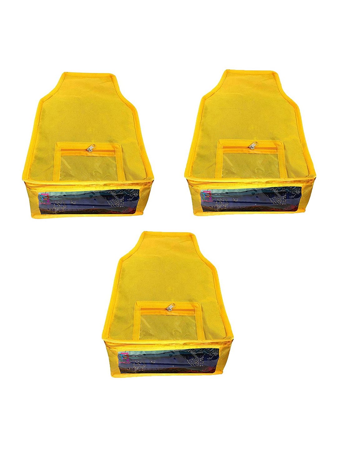 atorakushon Pack of 3 Yellow Wardrobe Storage Bag Price in India