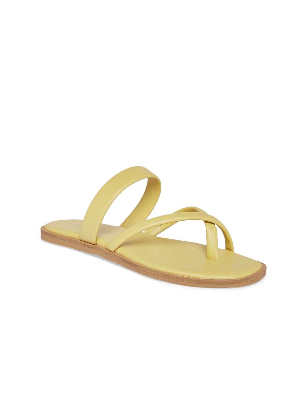 Forever Glam by Pantaloons Women Yellow One Toe Flats Price in India