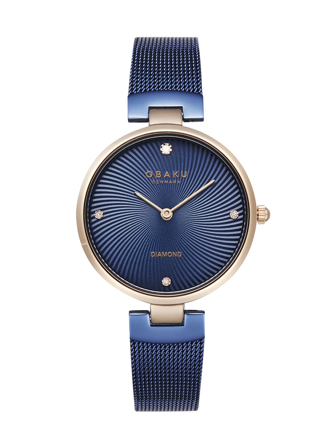 Obaku Women Blue Brass Embellished Dial & Blue Stainless Steel Bracelet Style Straps Analogue Watch Price in India