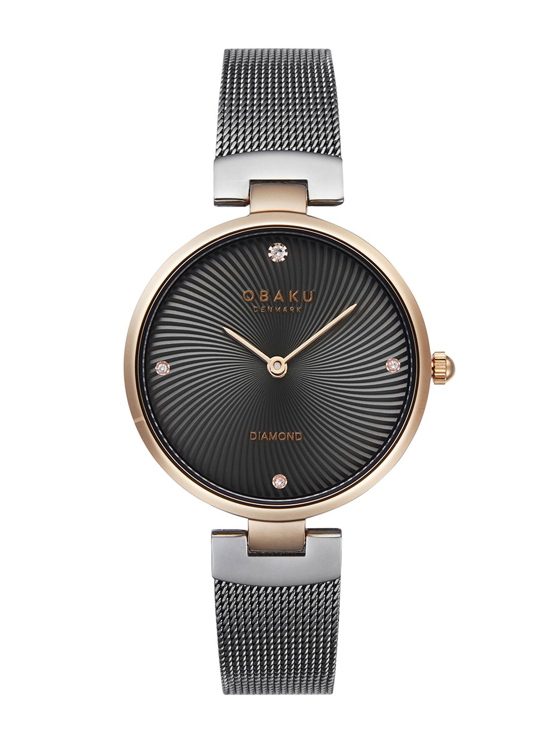 Obaku Women Brown Brass Embellished Dial & Brown Stainless Steel Straps Analogue Watch Price in India
