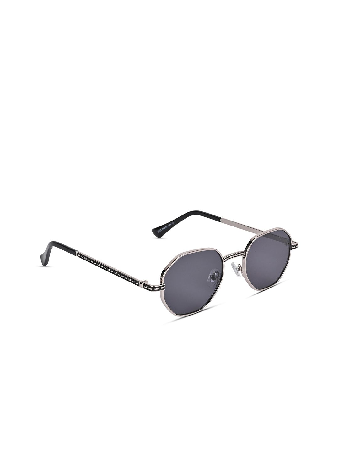 Voyage Unisex Black Lens & Silver-Toned Round UV Protected Lens Sunglasses Price in India