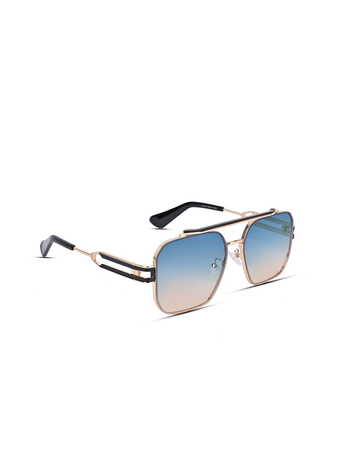 Voyage Unisex Blue Lens & Gold-Toned Wayfarer Sunglasses with UV Protected Lens Price in India