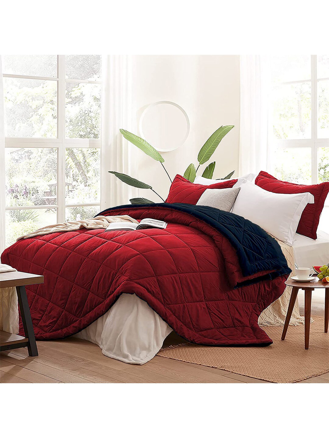 AEROHAVEN Unisex Red Blankets Quilts and Dohars Price in India