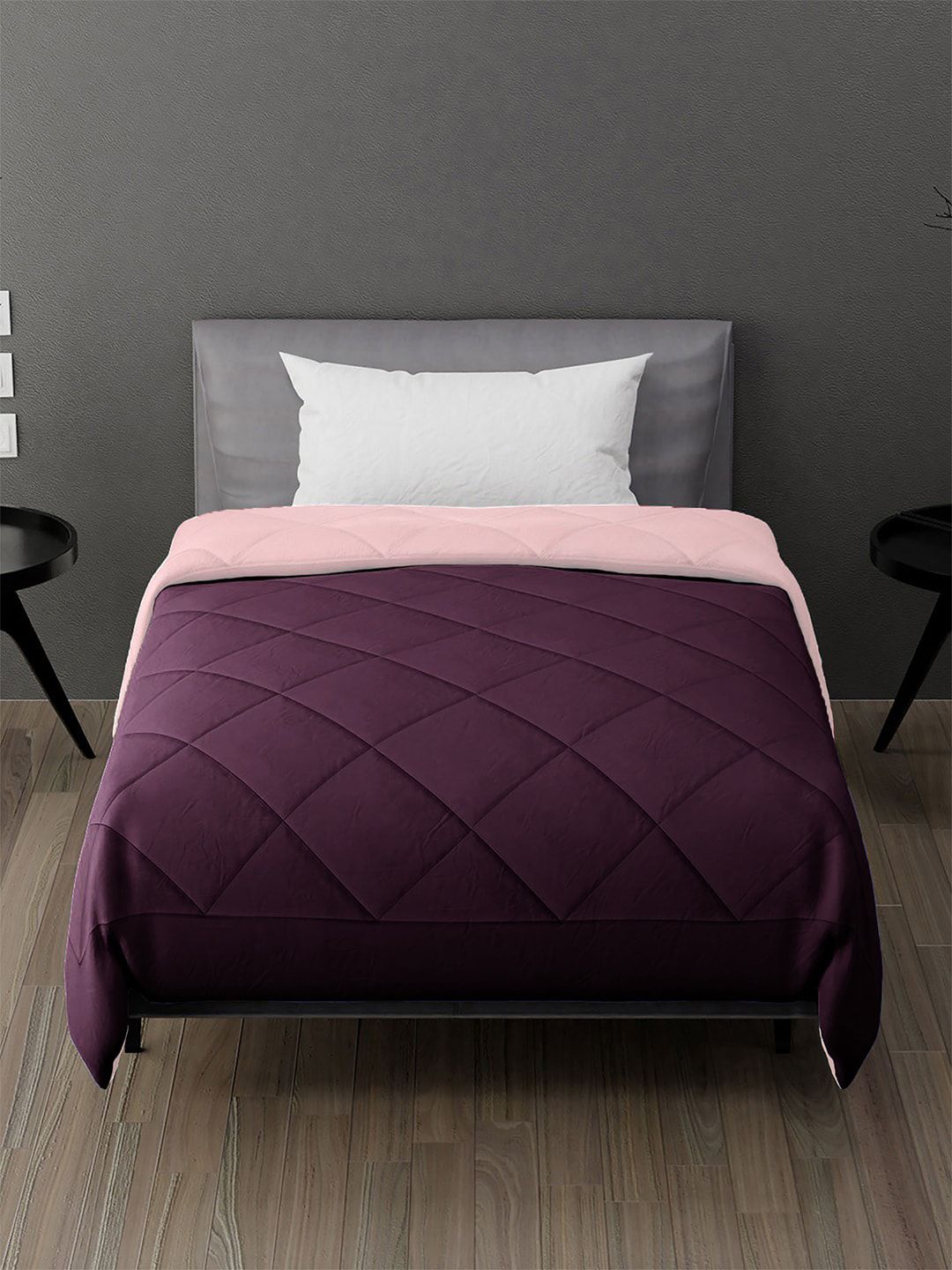 AEROHAVEN Purple & Pink Microfiber AC Room 210 GSM Single Bed Comforter Price in India