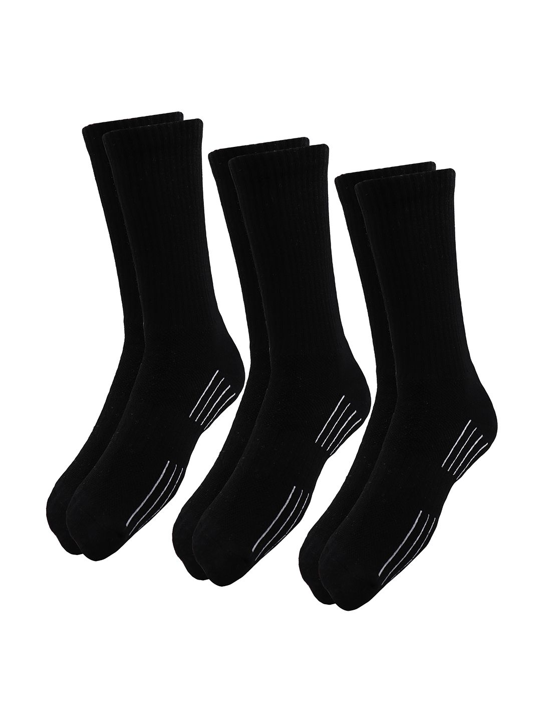 RC. ROYAL CLASS  Men Pack of 3 Black Solid Socks