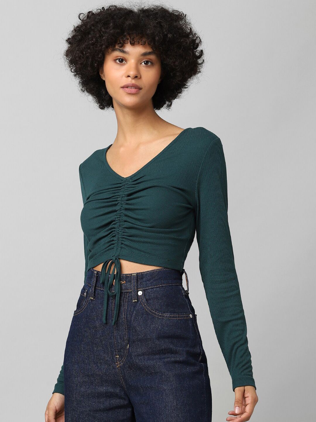 ONLY women's Green Crop Top Price in India