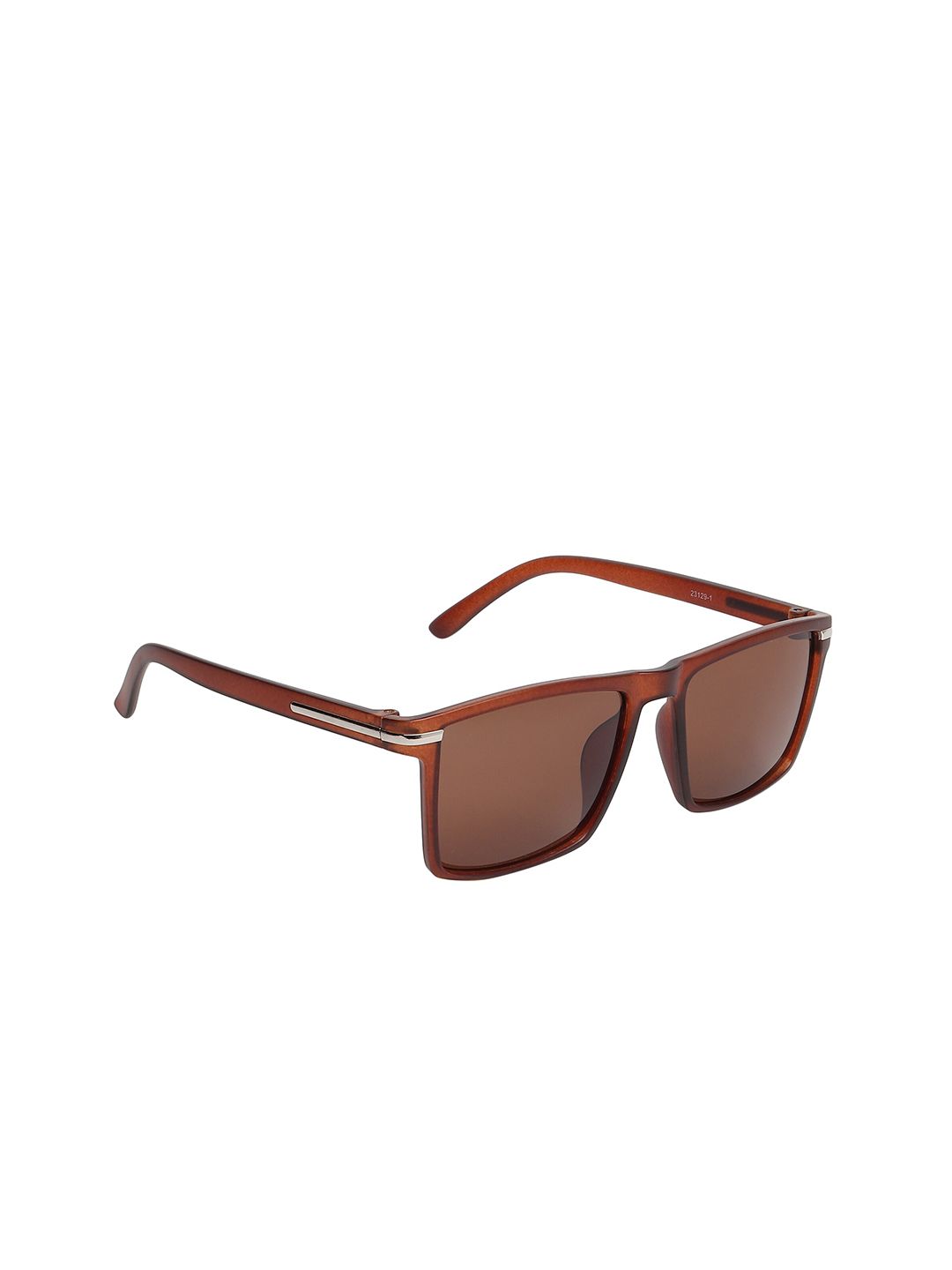 GARTH Unisex Brown Lens & Brown Square Sunglasses with UV Protected Lens