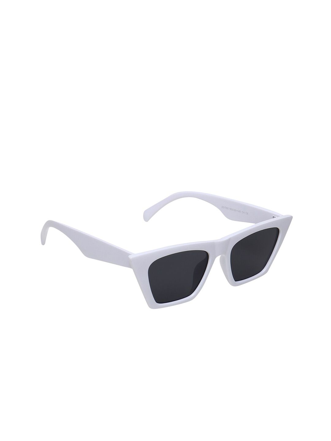 GARTH Unisex Black Lens & White Square Sunglasses with UV Protected Lens