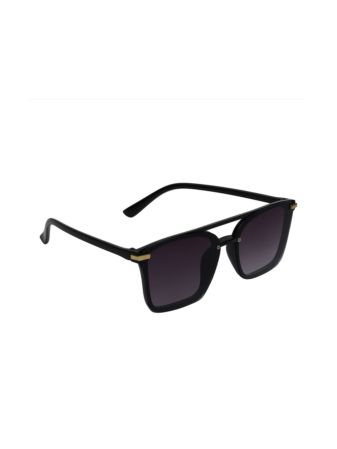 GARTH Unisex Grey Lens & Black Square Sunglasses with UV Protected Lens GRT_BIKE_GREY