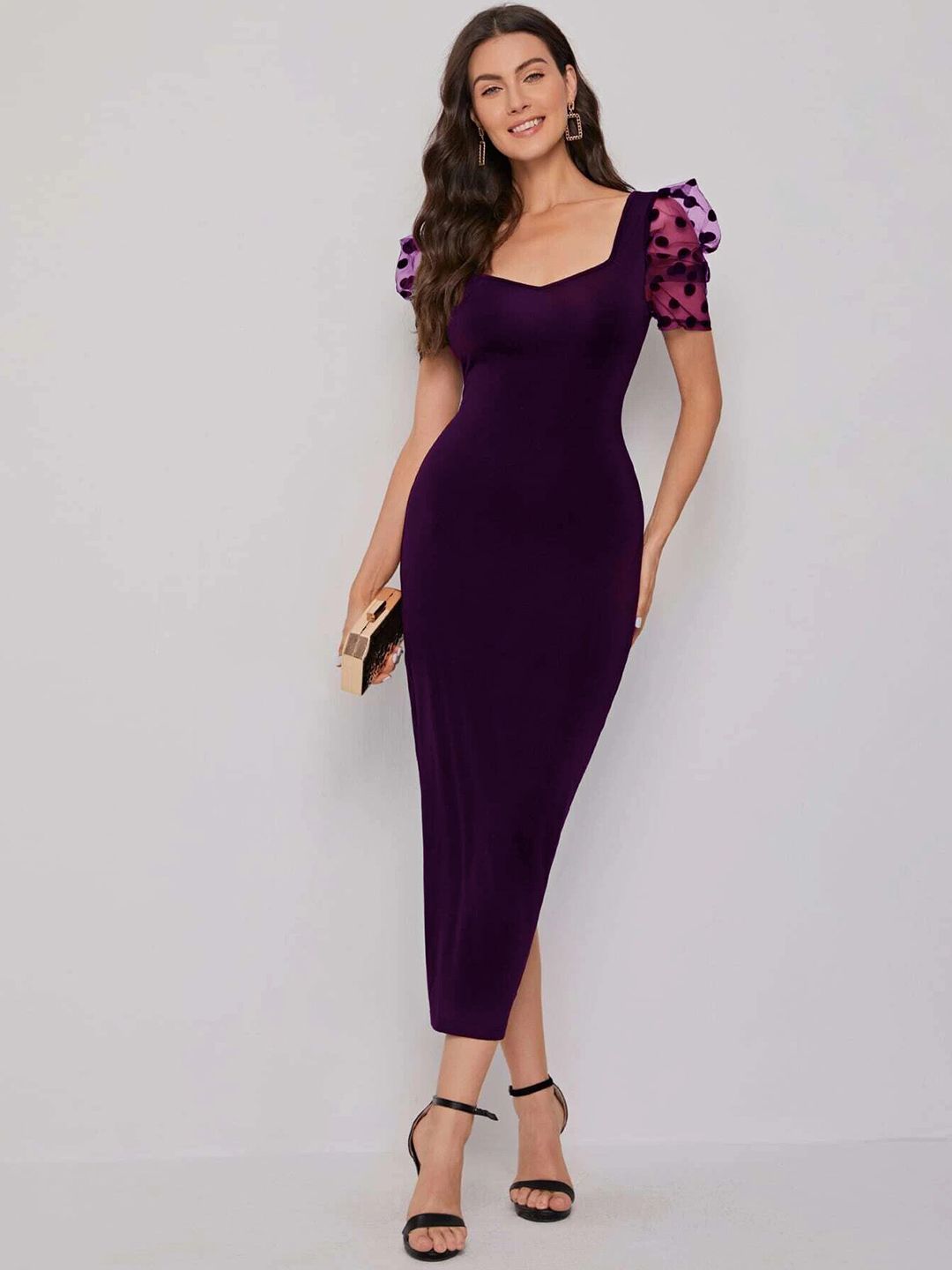 SHEETAL Associates Women Purple Sheath Maxi Dress Price in India