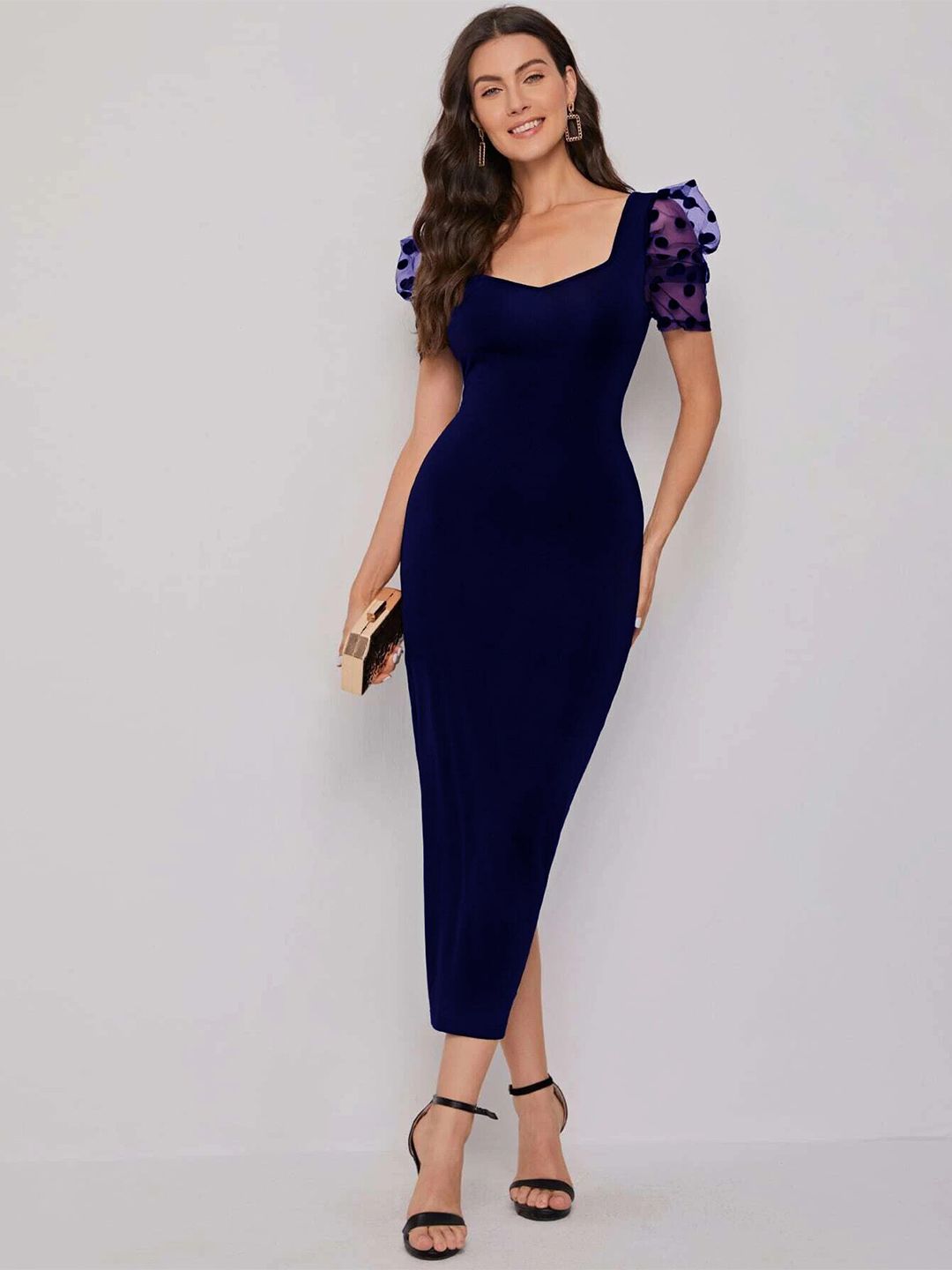 SHEETAL Associates Blue Sheath Maxi Dress Price in India