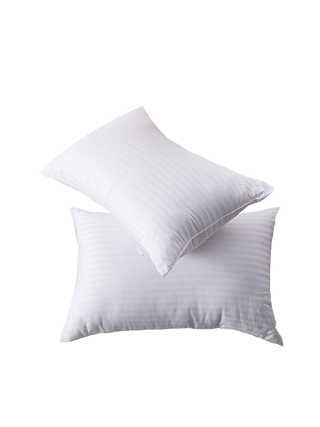 Pum Pum Set Of 2 White Self Design Sleep Pillows Price in India