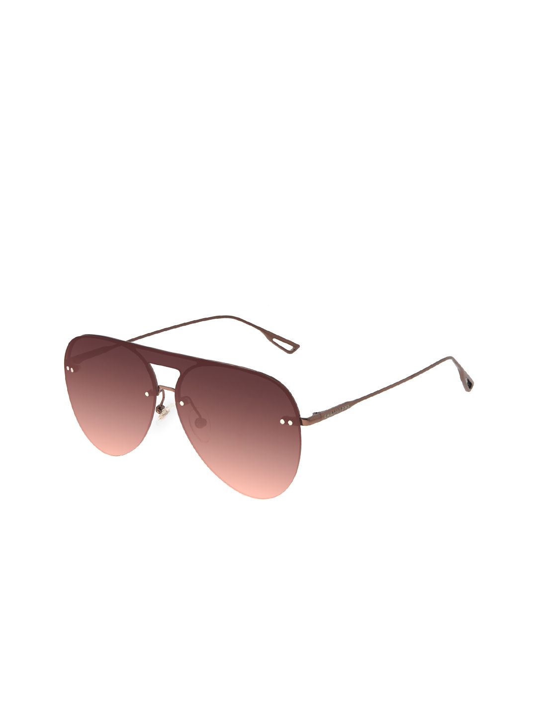 Chilli Beans Unisex Brown Lens & Brown Aviator Sunglasses with UV Protected Lens