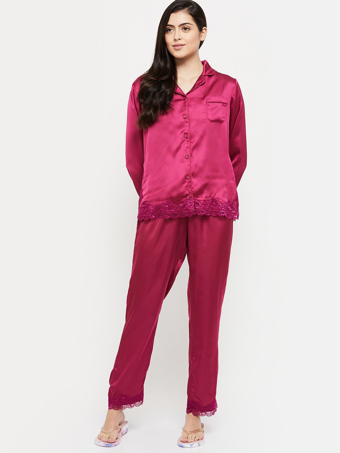 max Women Magenta Night suit Price in India