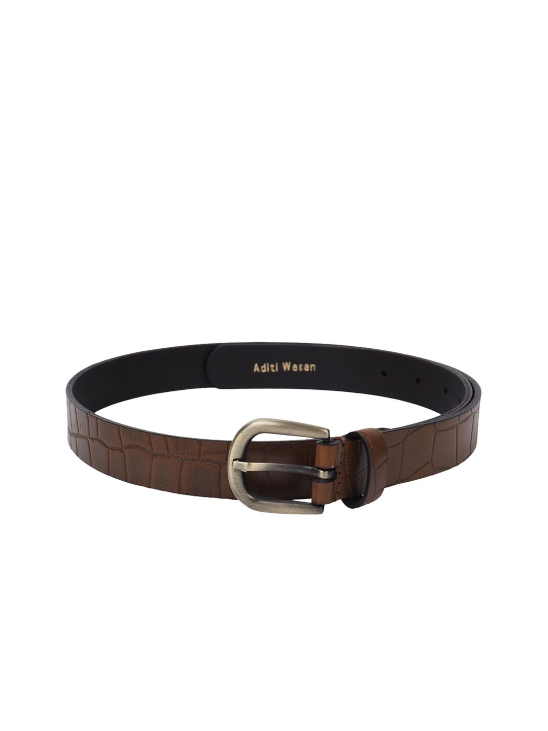 Aditi Wasan Women Tan Leather Formal Belt Price in India