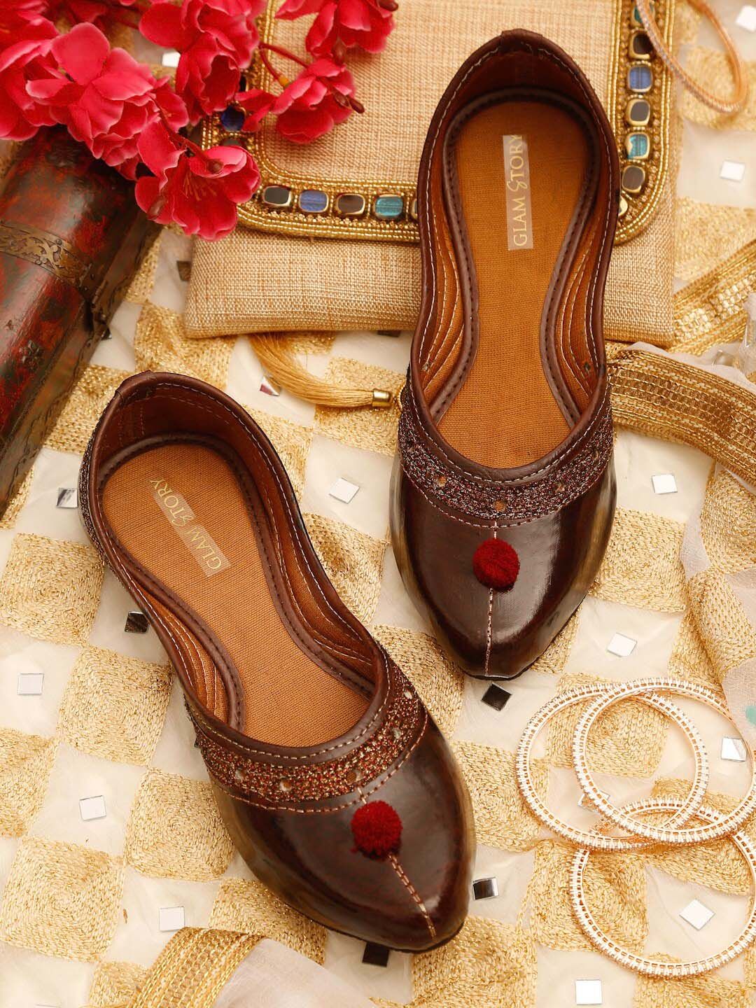 GLAM STORY Women Brown Flats Price in India