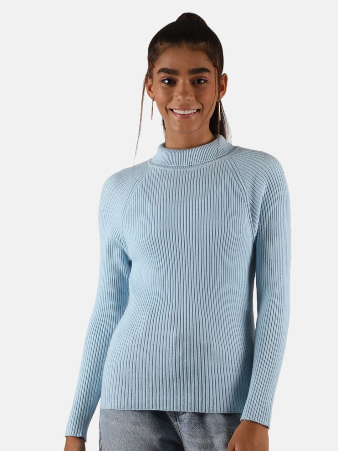 Monte Carlo Women Blue Striped Pullover Price in India