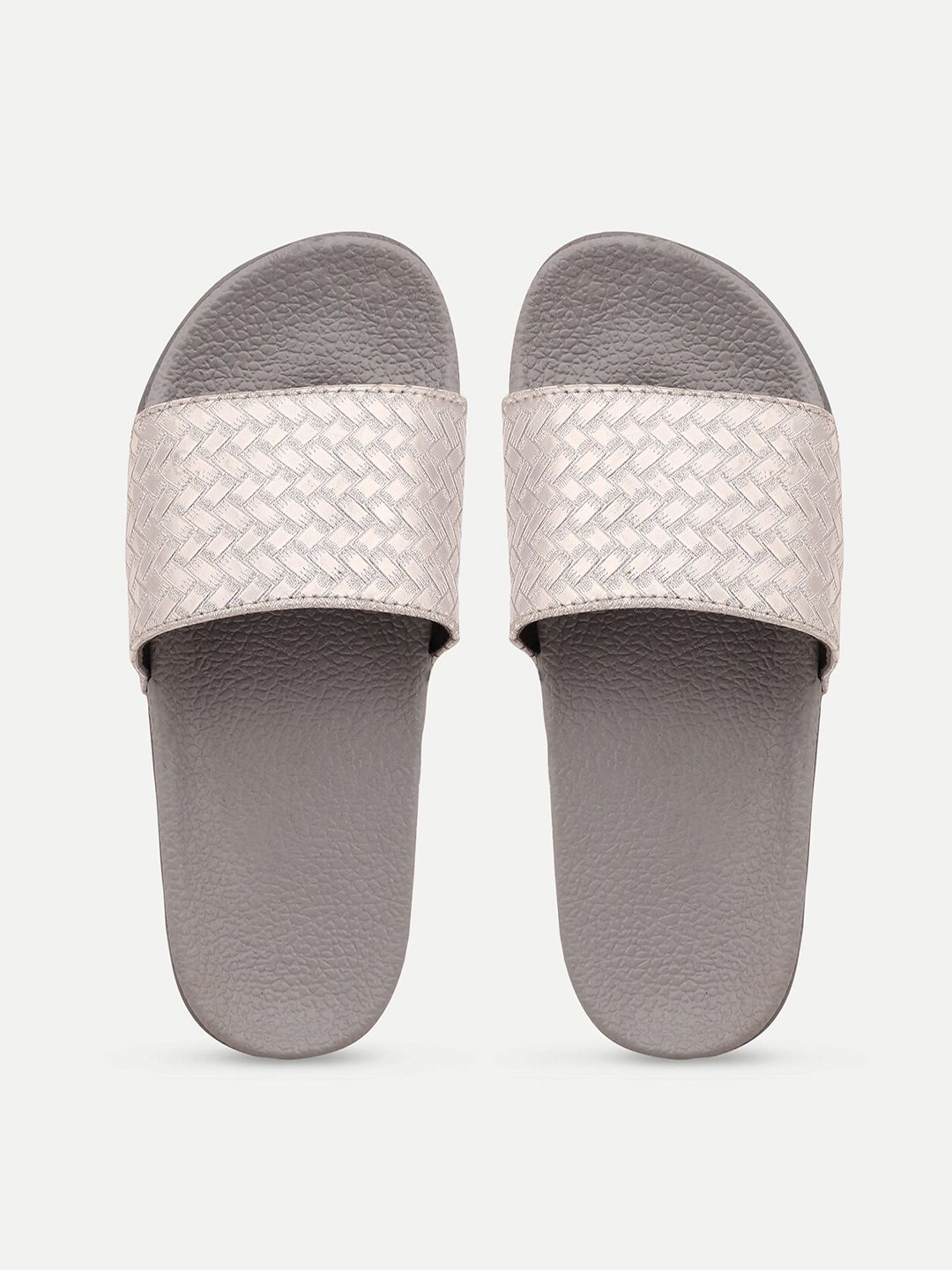 AMACLASS Women's Fashion Flip Flops Slippers-Silver Price in India