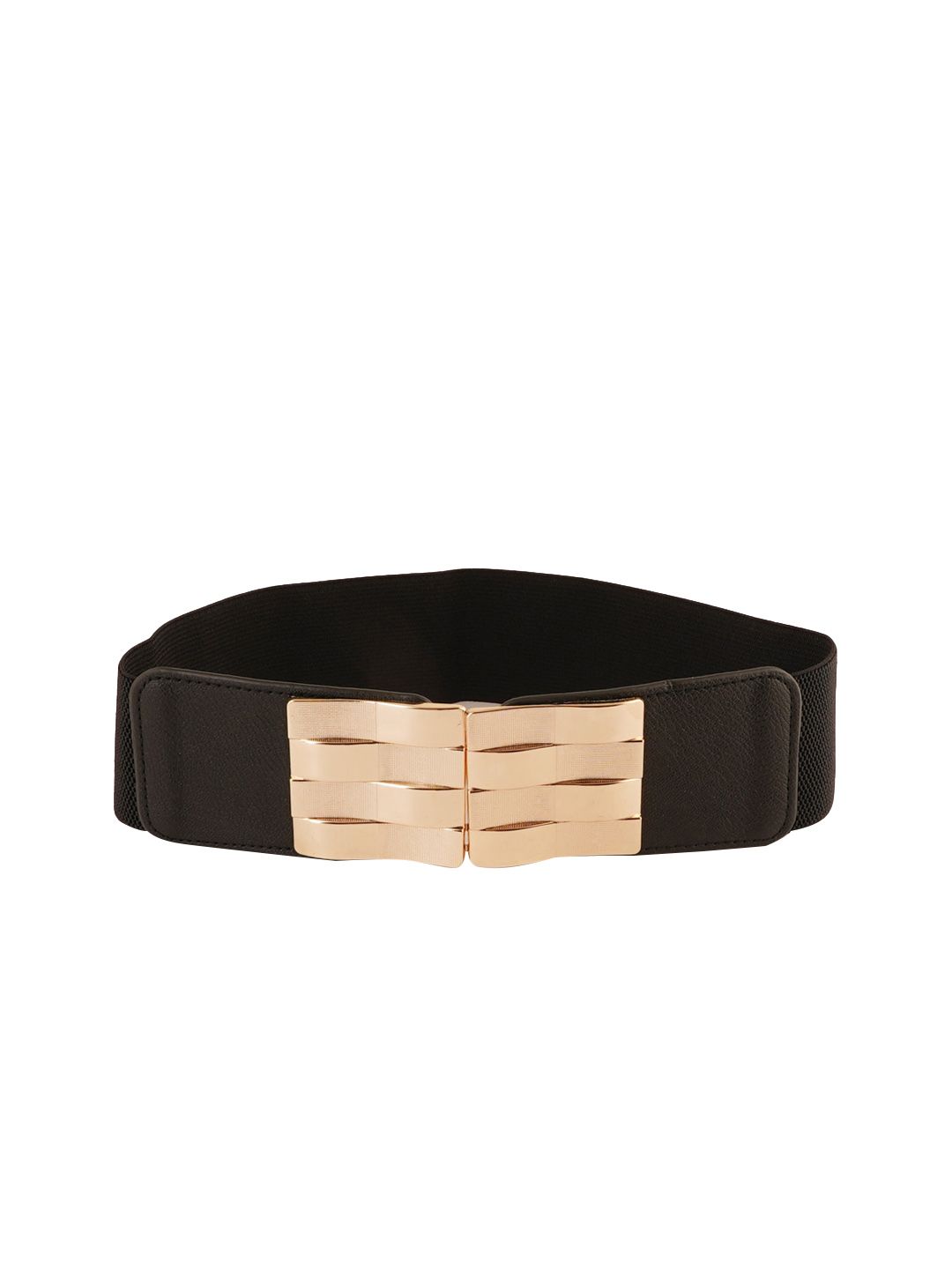 Style Shoes Women Black PU Leather wide Elastic Waist Belt Price in India