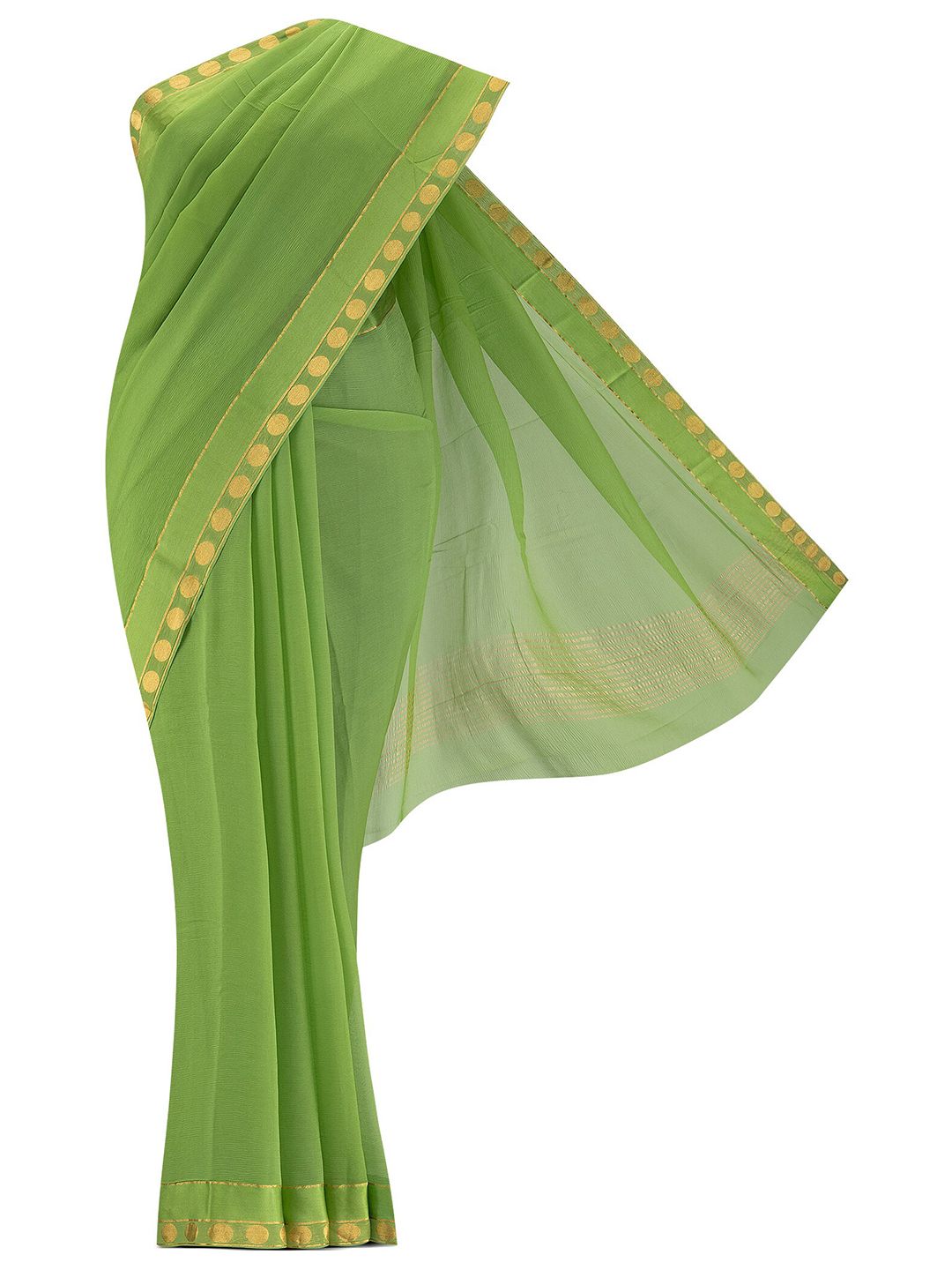 Nalli Next Green & Gold-Toned Saree Price in India