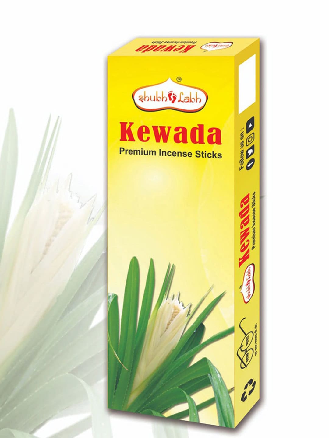 Shubh Labh Set Of 8 Black Kewada Fragrances Incense Stick Price in India