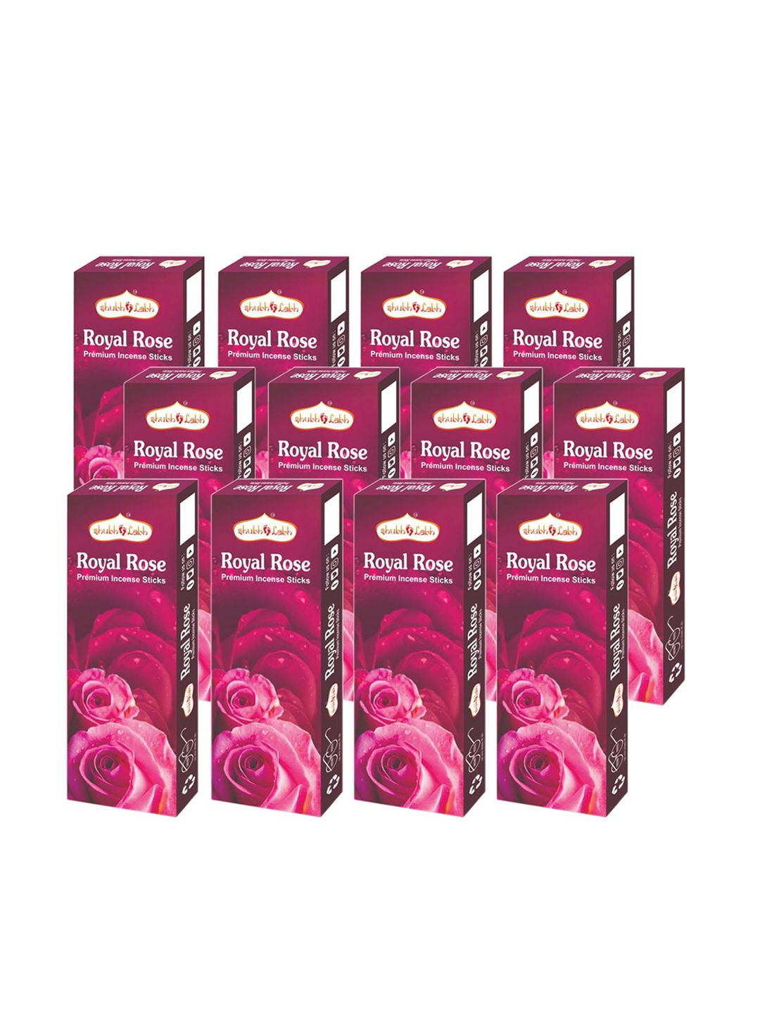 Shubh Labh Set Of 12 Black Rose Fragrance Incense Sticks Price in India