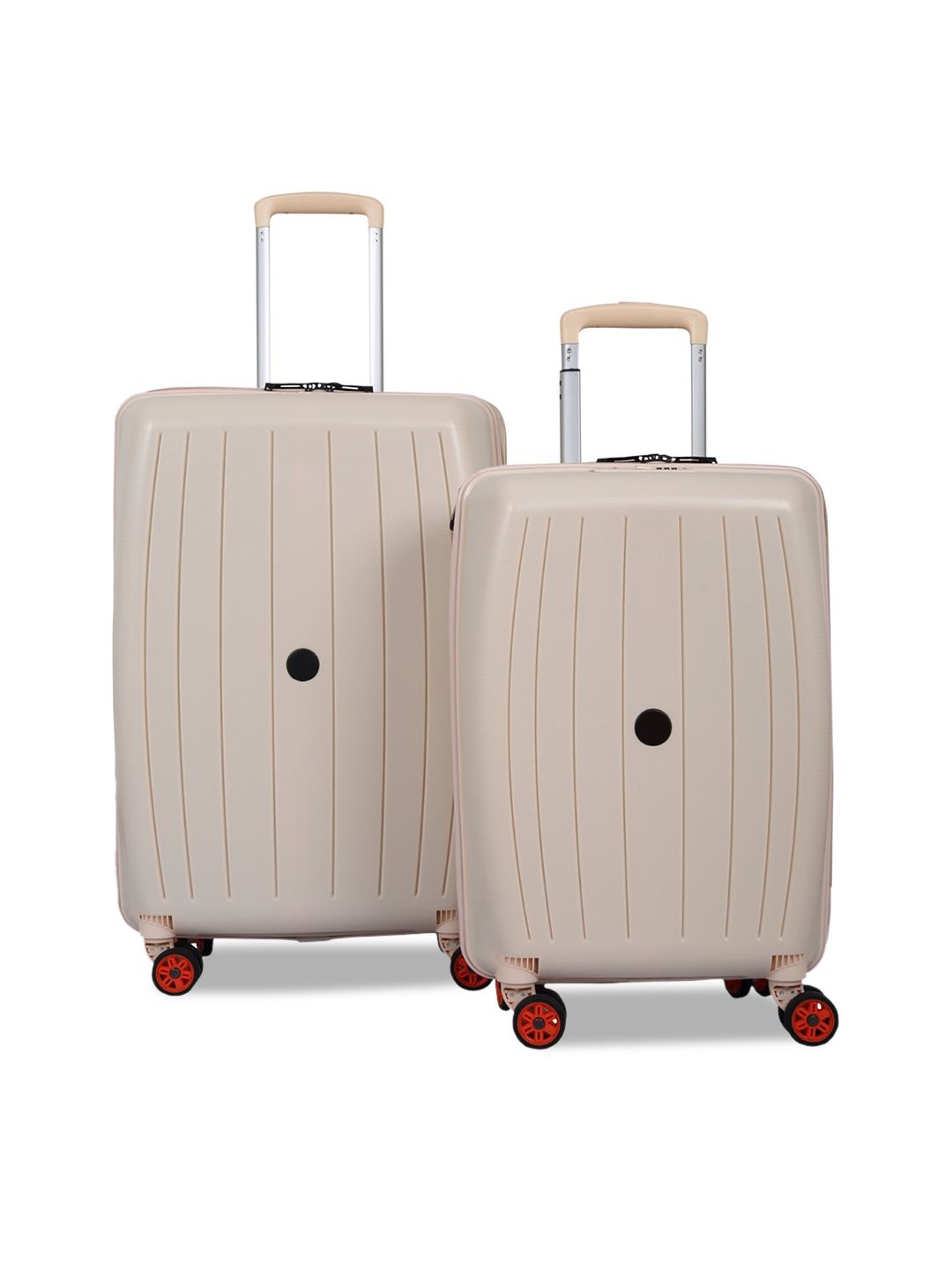 Polo Class Set of 2 Beige Solid Hard Sided Trolley Suitcase- 20 &24 inch Price in India