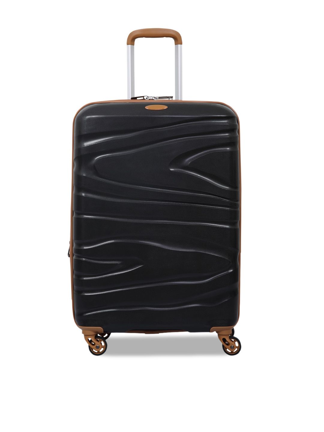 Polo Class Black Textured Trolley Bag Price in India