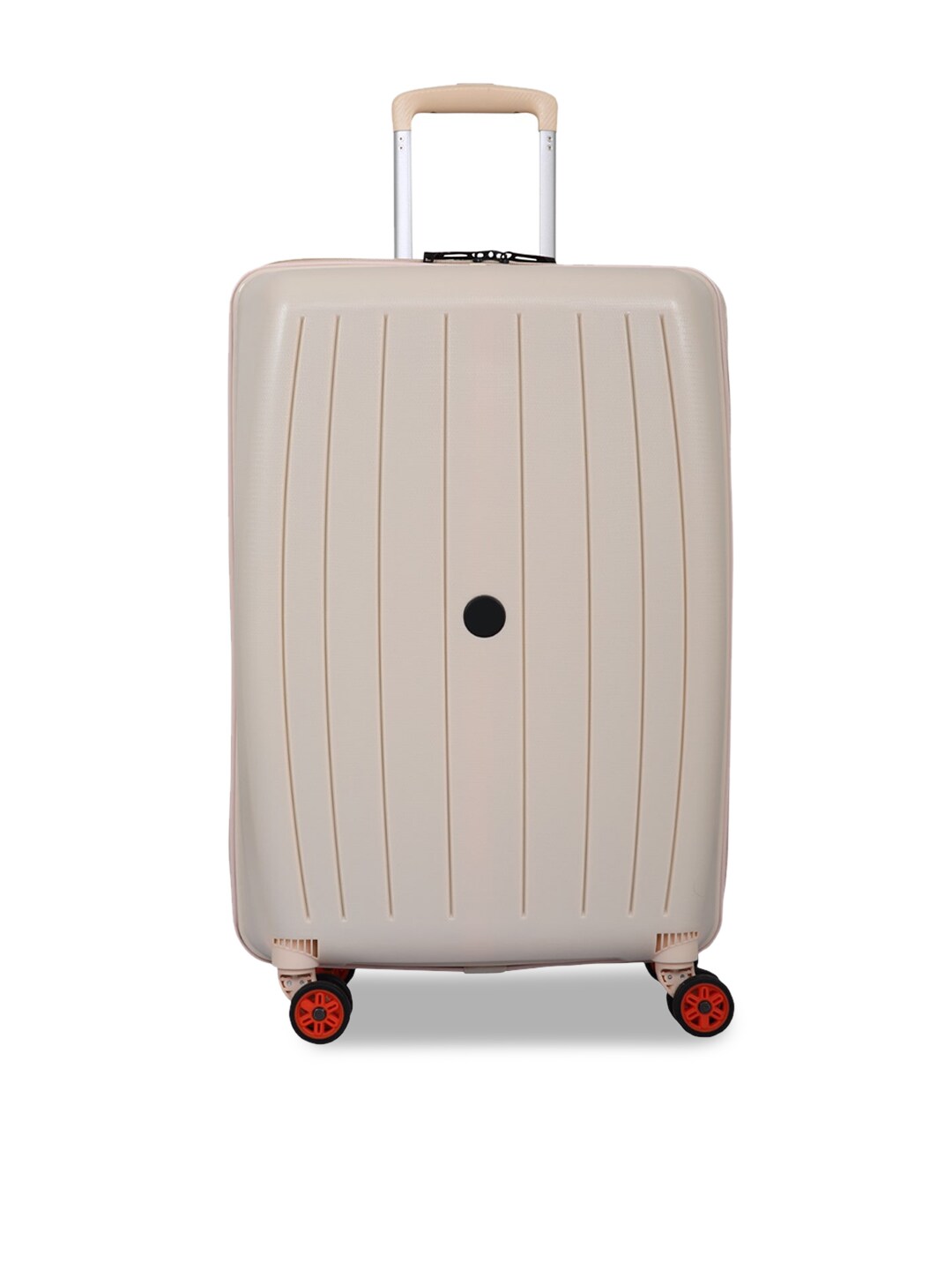 Polo Class Beige Striped Hard Sided Scan Cabin Trolley Bag Price in India