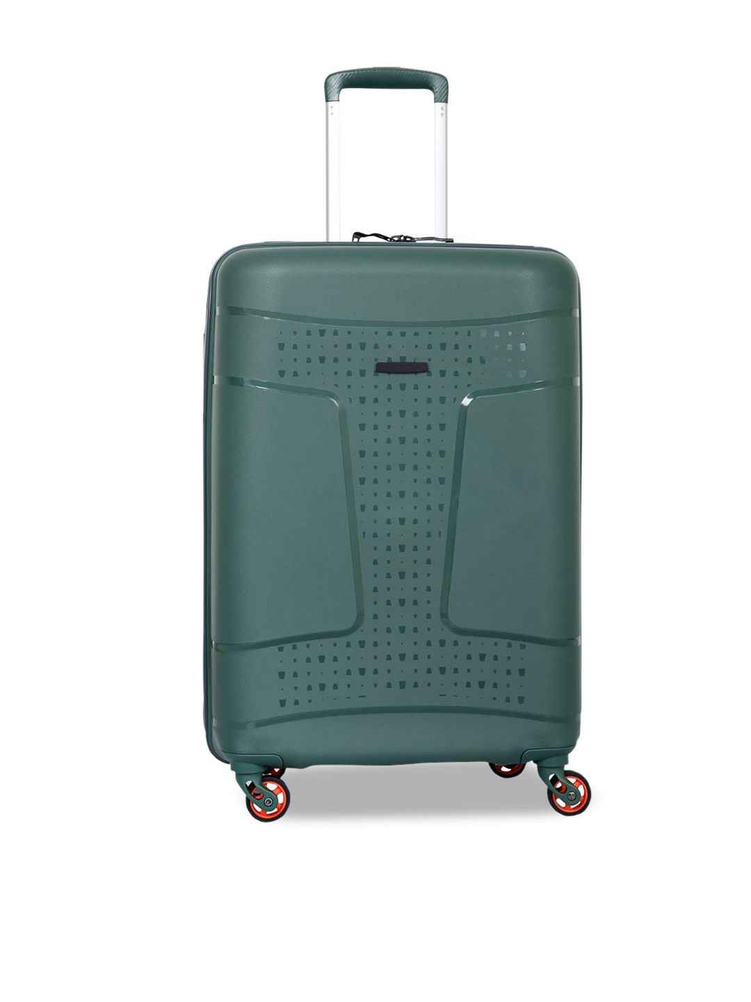 Polo Class Green Solid Hard Sided Scan Trolley Bag Price in India