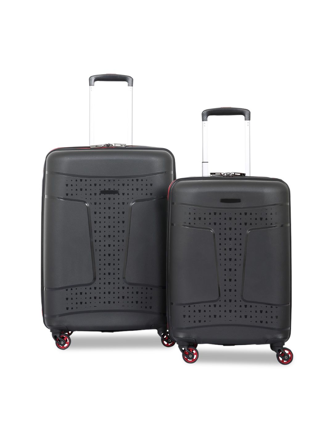 Polo Class Black Solid Set of 2 Trolley Bag Price in India