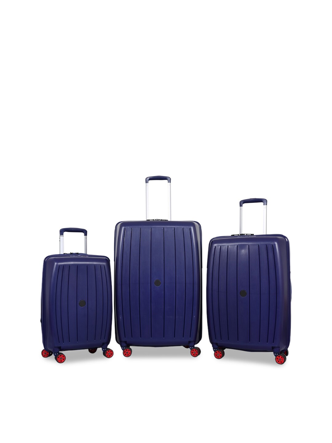 Polo Class Set Of 3 Blue Hard-Sided Trolley Suitcases Price in India