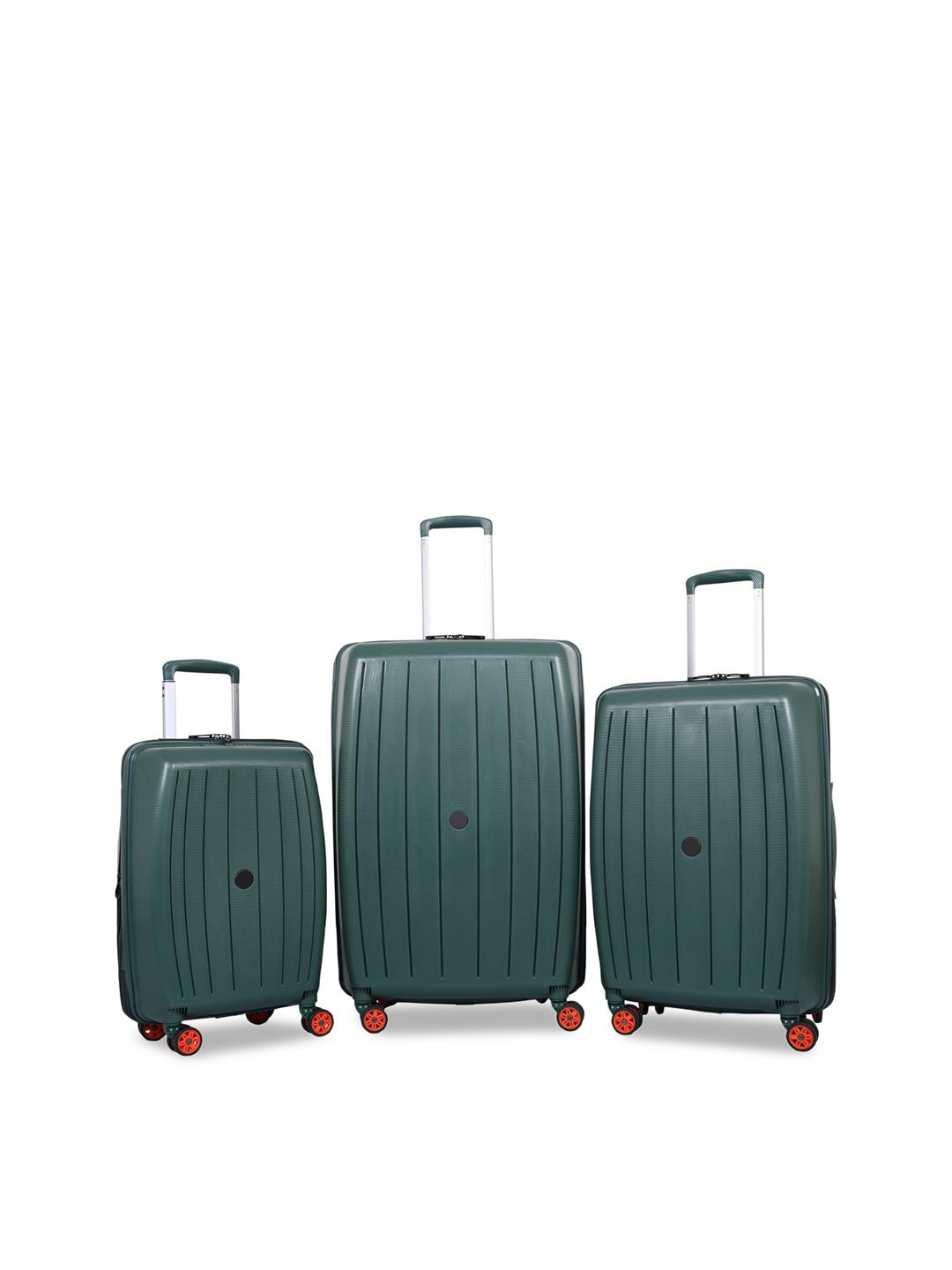 Polo Class Set of 3 Green Scan Trolley Bags Price in India