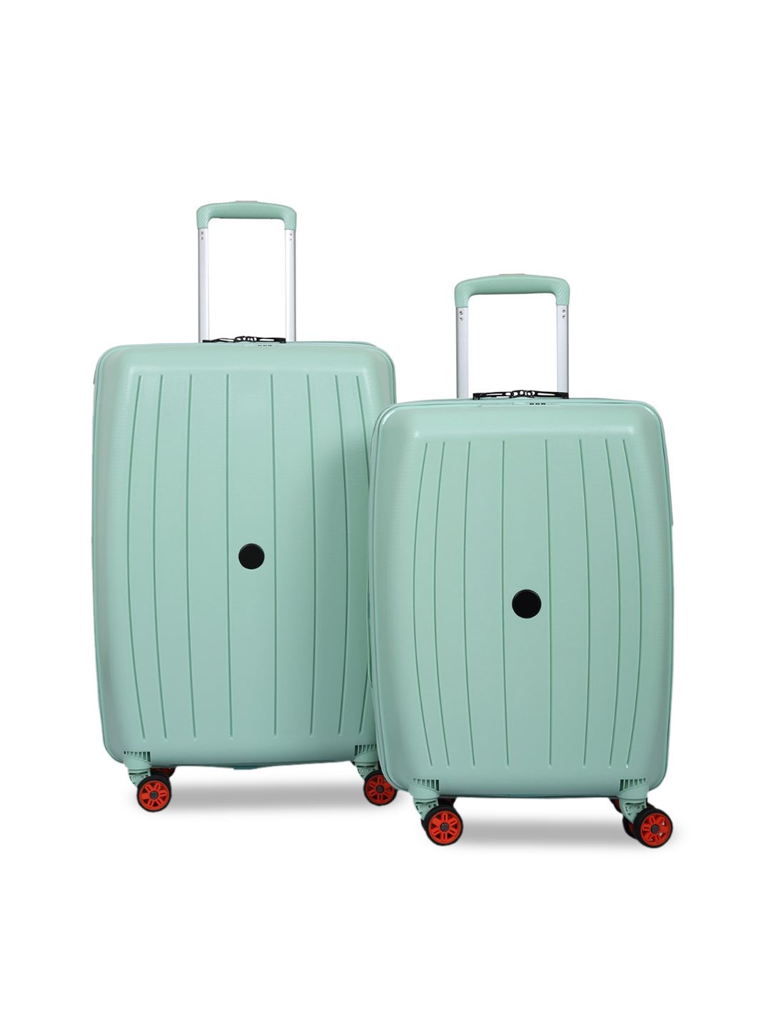 Polo Unisex Class Set of 2 Mint Green Scan Trolley Bags Price in India