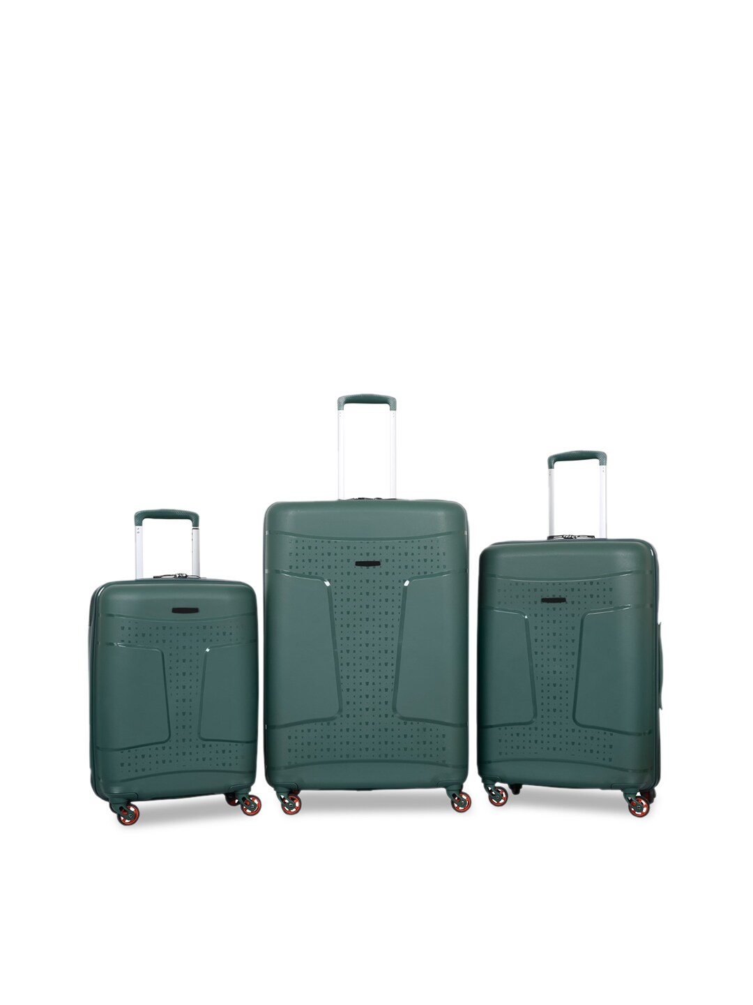Polo Class Set of 3 Green Scan Trolley Bag Price in India