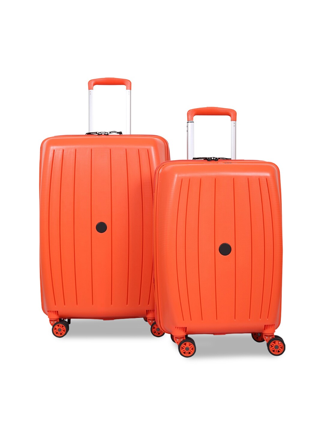 Polo Class Set of 2 Orange Scan Trolley Bag Price in India