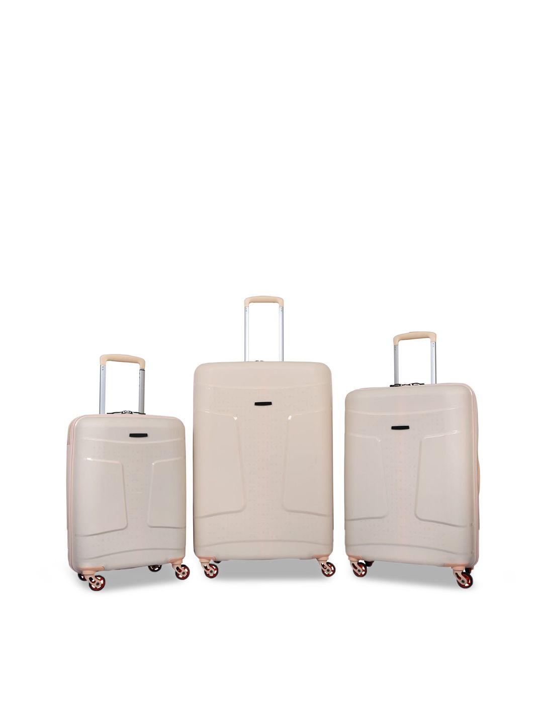 Polo Class Set Of 3 Beige Printed Hard-Sided Trolley Suitcases Price in India