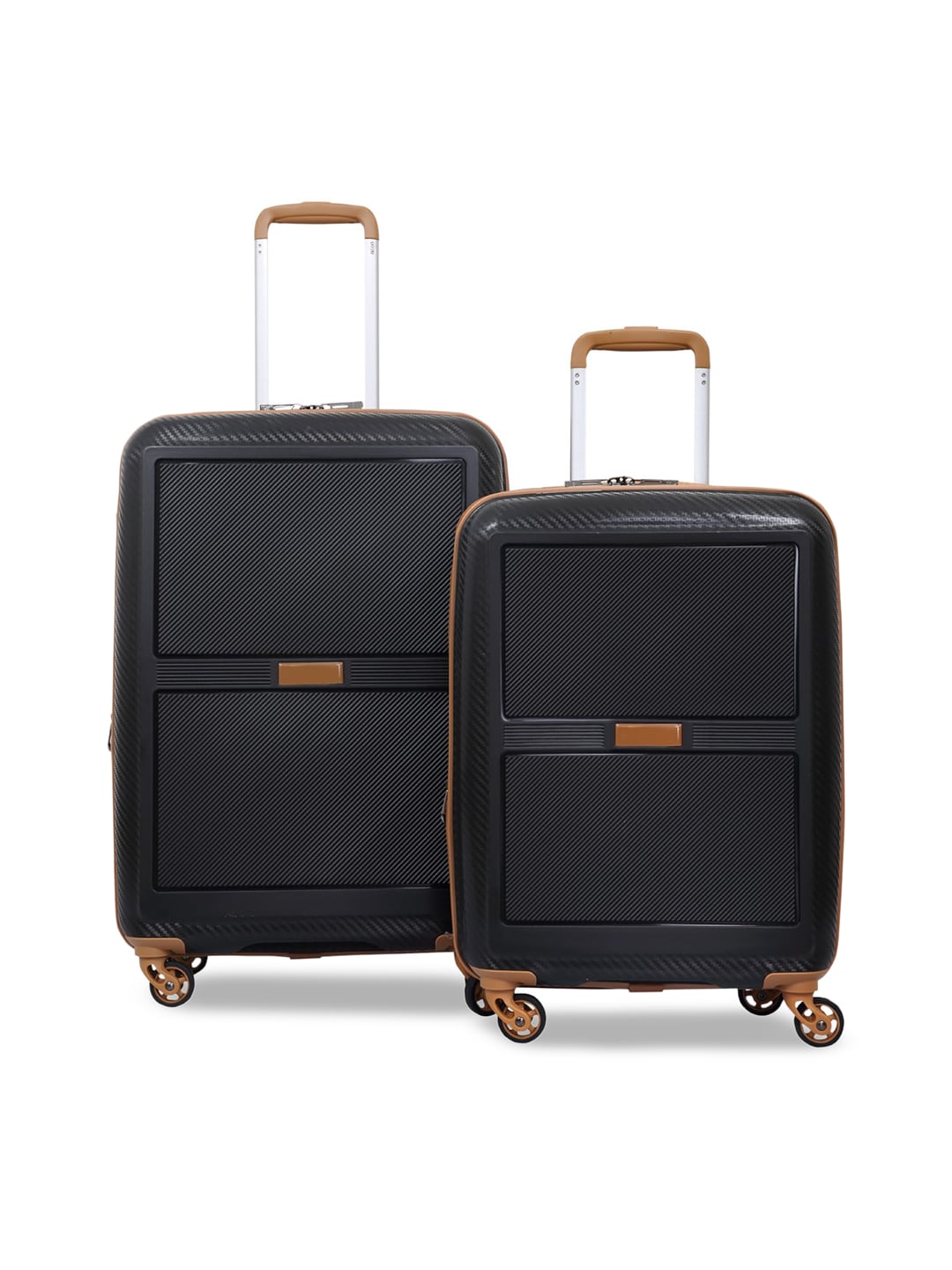 Polo Class Set Of 2 Black Water Resistant Trolley Bags Price in India