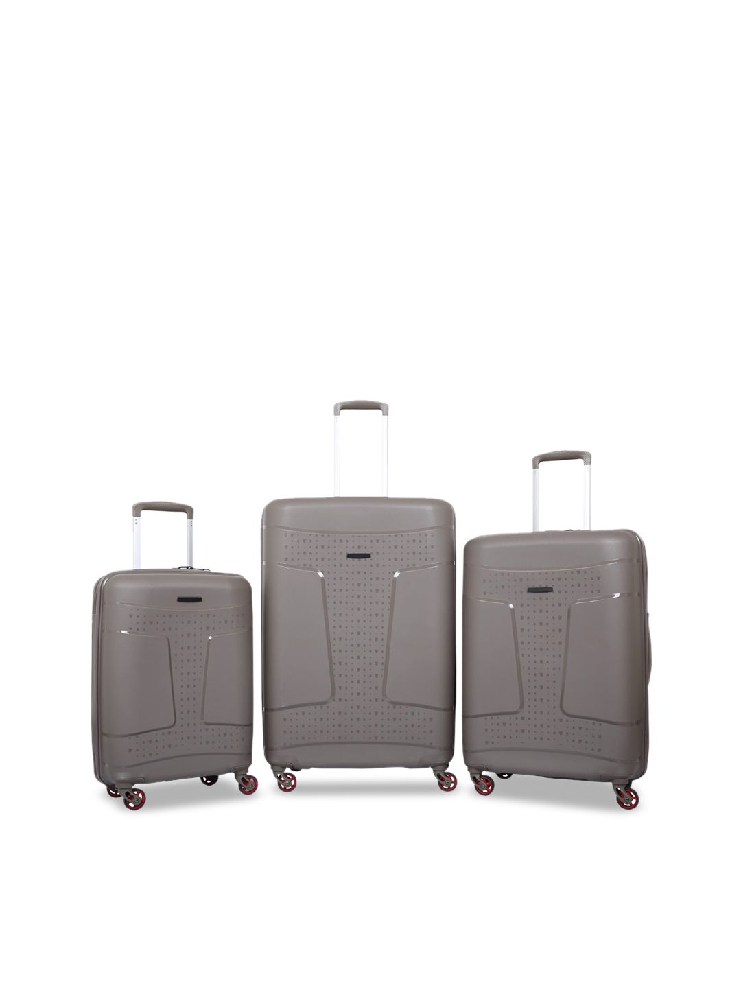 Polo Class Set Of 3 Grey Water Resistant Trolley Bags Price in India