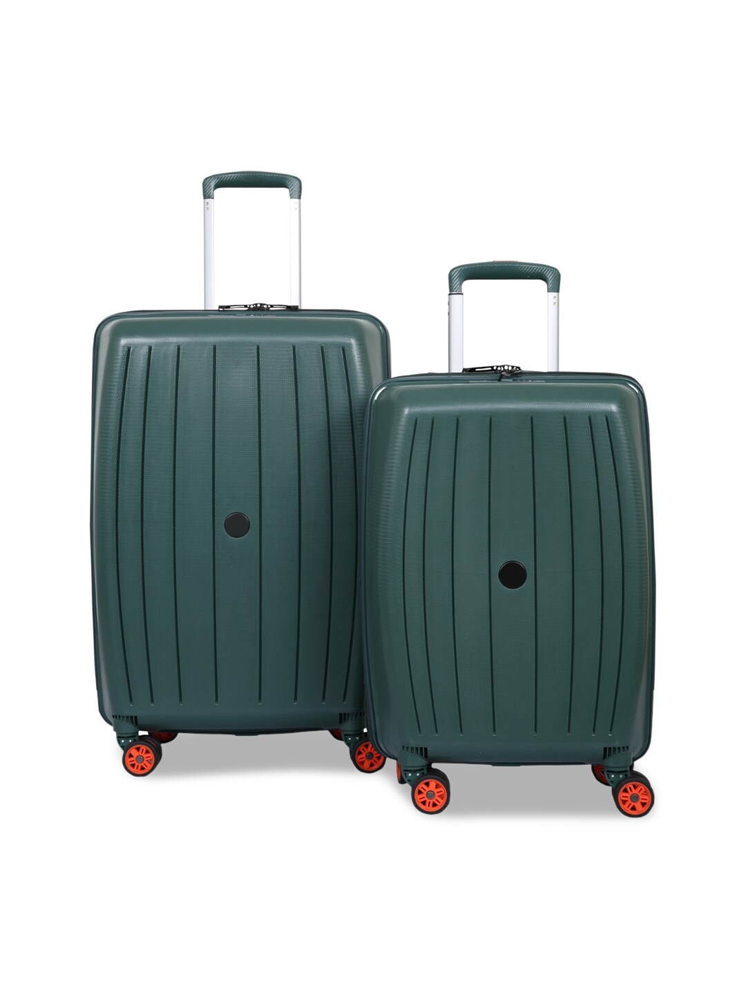 Polo Class Set of 2 Green Textured Trolley Bag Price in India
