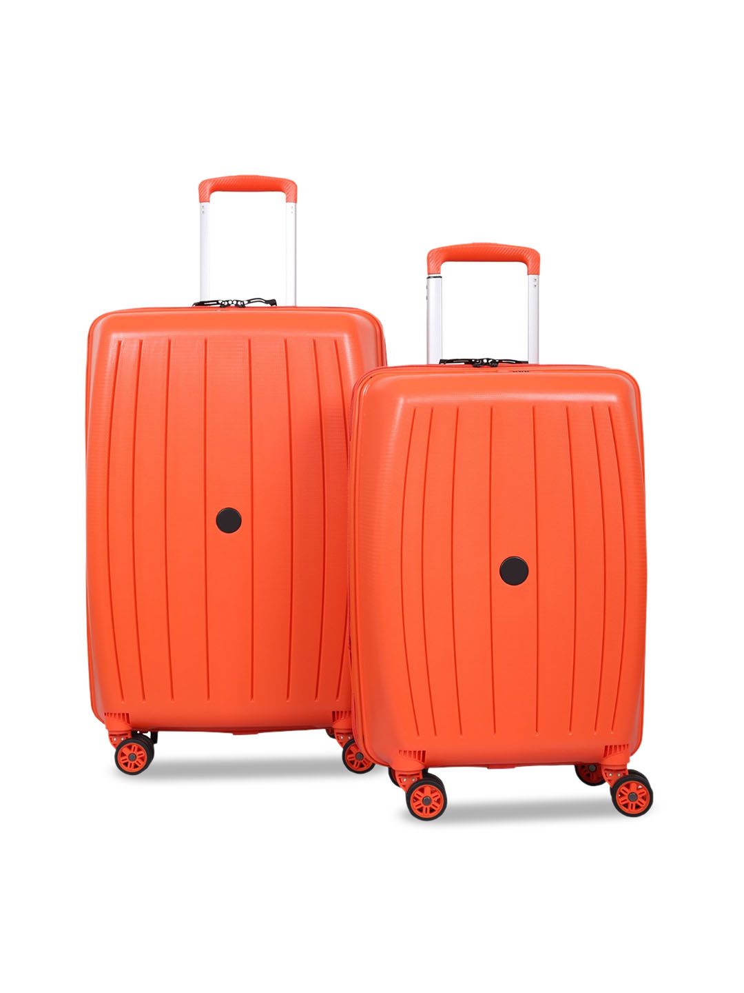Polo Class Set of 2 Orange Textured Trolley Bag Price in India